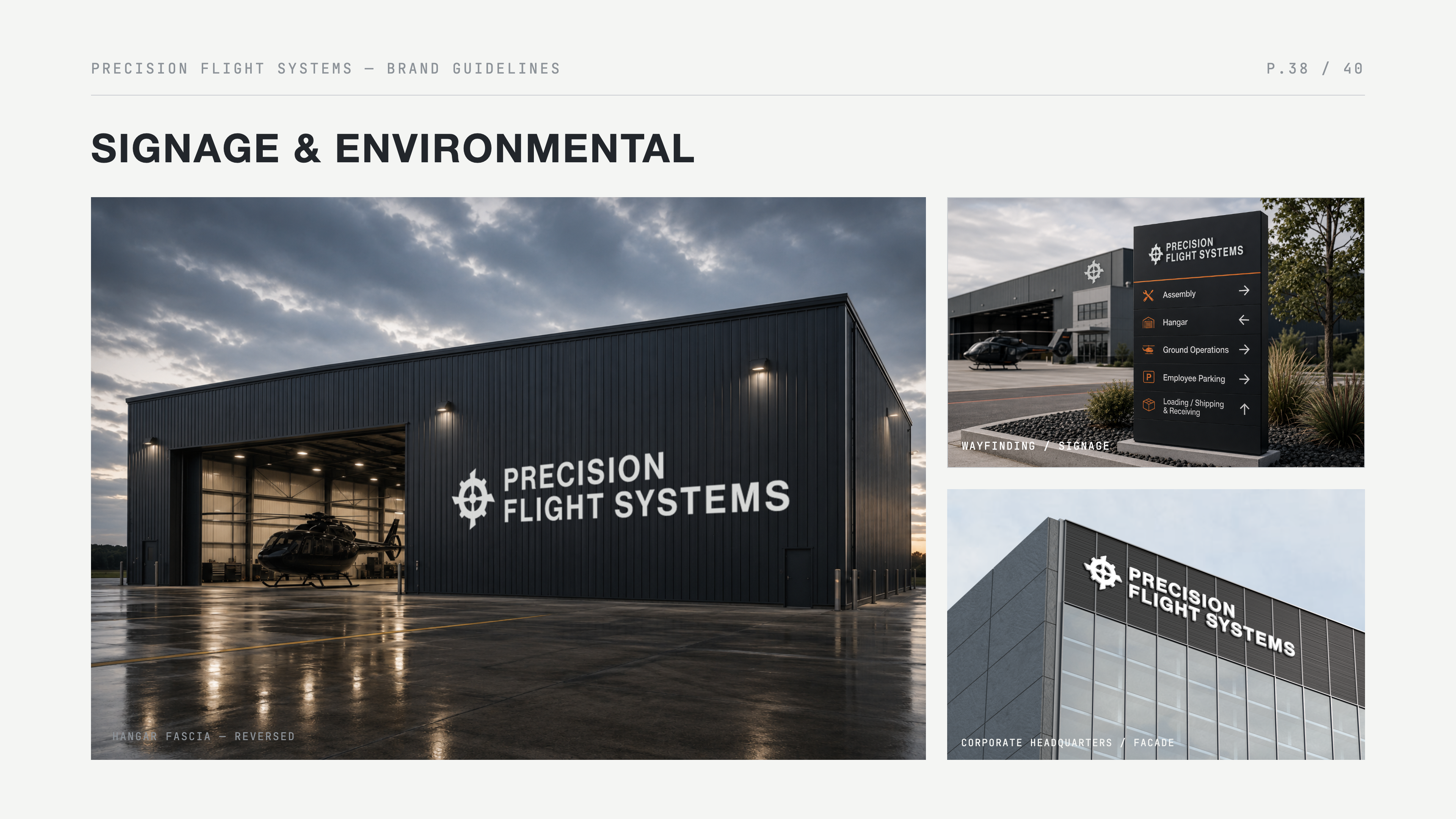 Aircraft livery, spec-sheet, and trade-show templates designed from the new identity system
